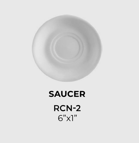 CLINTON ROLLED EDGE DINNERWARE (RCN-2 Saucer, 6″)