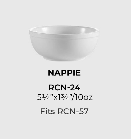 CLINTON ROLLED EDGE DINNERWARE (RCN-24 Nappie Bowl)