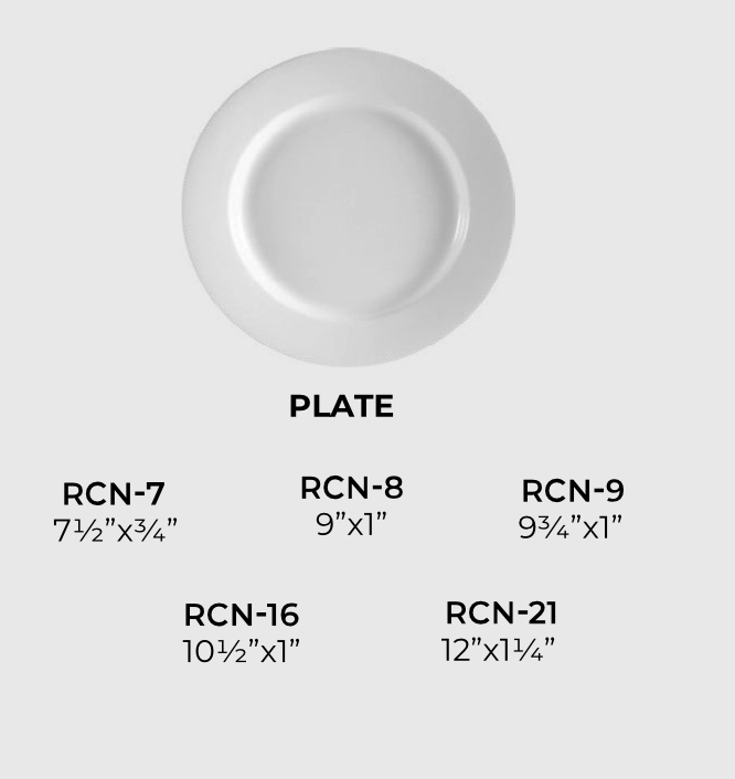 CLINTON ROLLED EDGE DINNERWARE – Round Plate