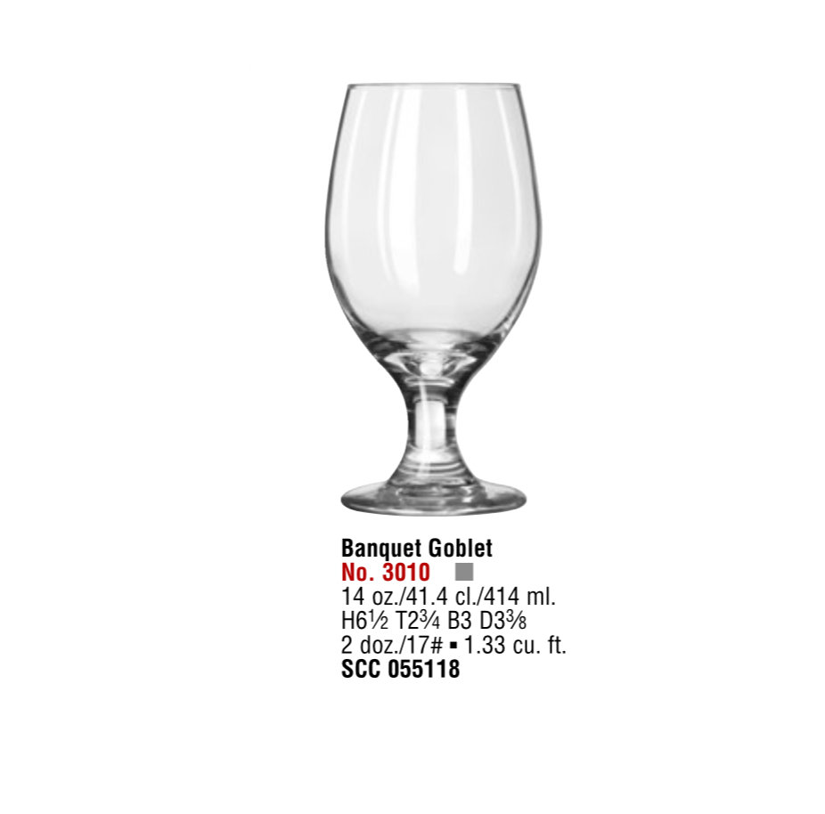PERCEPTION STEMWARE 3010 Banquet Goblet, 14 oz 2 dz
